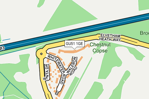 GU51 1GE map - OS OpenMap – Local (Ordnance Survey)