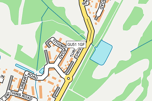GU51 1GF map - OS OpenMap – Local (Ordnance Survey)