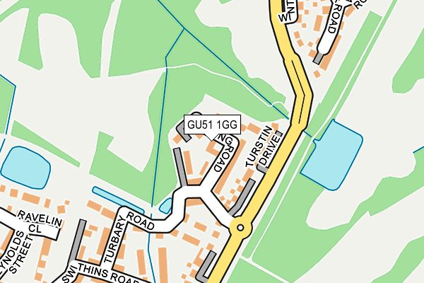 GU51 1GG map - OS OpenMap – Local (Ordnance Survey)