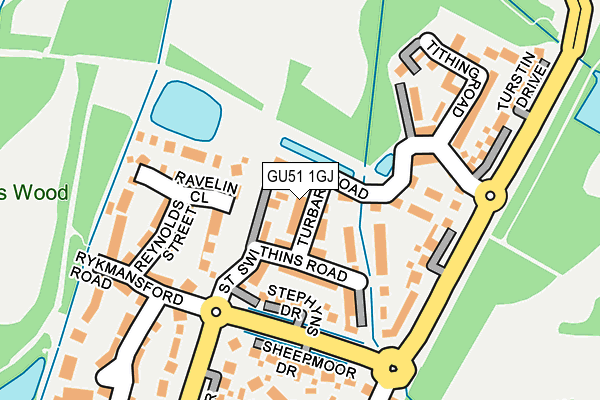 GU51 1GJ map - OS OpenMap – Local (Ordnance Survey)