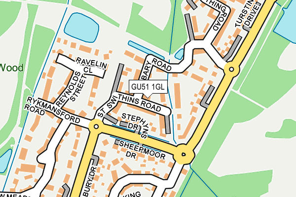 GU51 1GL map - OS OpenMap – Local (Ordnance Survey)