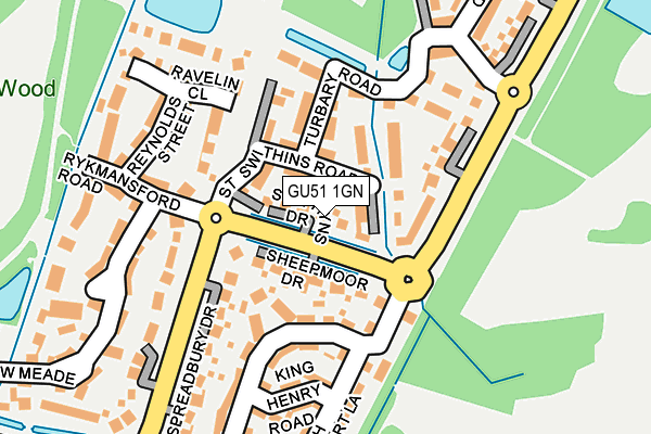 GU51 1GN map - OS OpenMap – Local (Ordnance Survey)