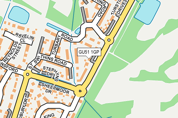 GU51 1GP map - OS OpenMap – Local (Ordnance Survey)