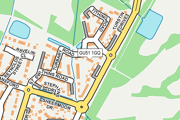 GU51 1GQ map - OS OpenMap – Local (Ordnance Survey)