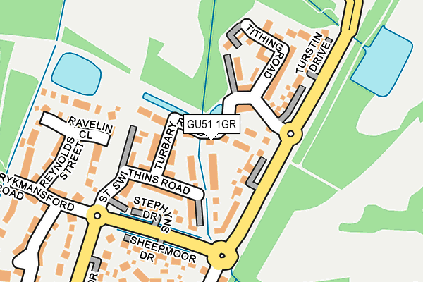 GU51 1GR map - OS OpenMap – Local (Ordnance Survey)