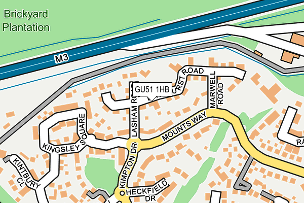 GU51 1HB map - OS OpenMap – Local (Ordnance Survey)