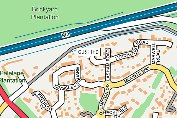 GU51 1HD map - OS OpenMap – Local (Ordnance Survey)