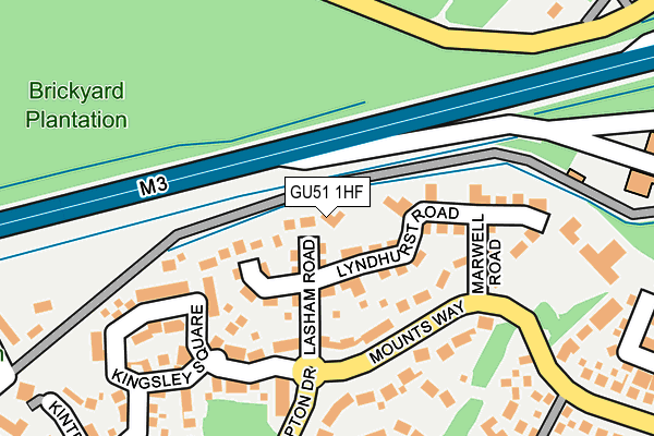 GU51 1HF map - OS OpenMap – Local (Ordnance Survey)