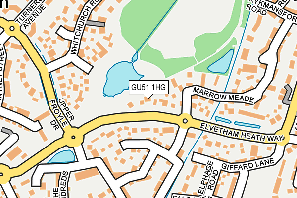 GU51 1HG map - OS OpenMap – Local (Ordnance Survey)