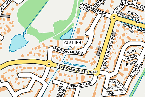 GU51 1HH map - OS OpenMap – Local (Ordnance Survey)
