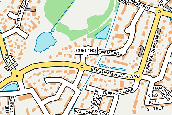 GU51 1HQ map - OS OpenMap – Local (Ordnance Survey)