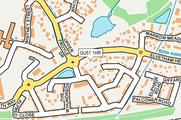 GU51 1HR map - OS OpenMap – Local (Ordnance Survey)