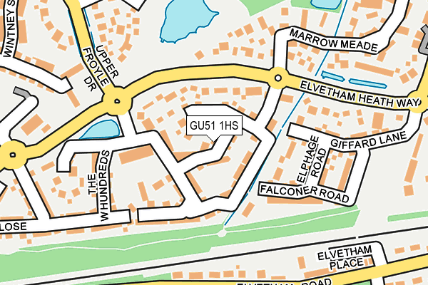 GU51 1HS map - OS OpenMap – Local (Ordnance Survey)