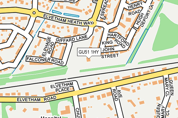 GU51 1HY map - OS OpenMap – Local (Ordnance Survey)