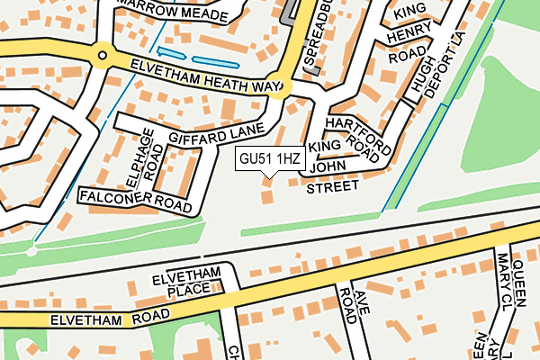 GU51 1HZ map - OS OpenMap – Local (Ordnance Survey)