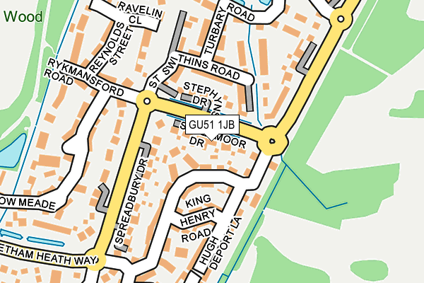 GU51 1JB map - OS OpenMap – Local (Ordnance Survey)
