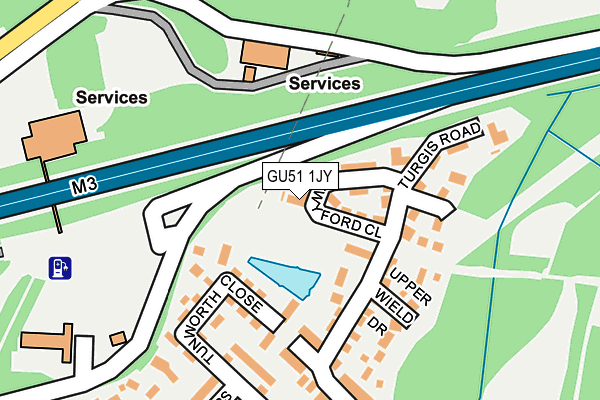 GU51 1JY map - OS OpenMap – Local (Ordnance Survey)