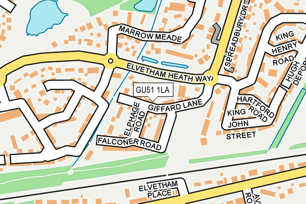 GU51 1LA map - OS OpenMap – Local (Ordnance Survey)
