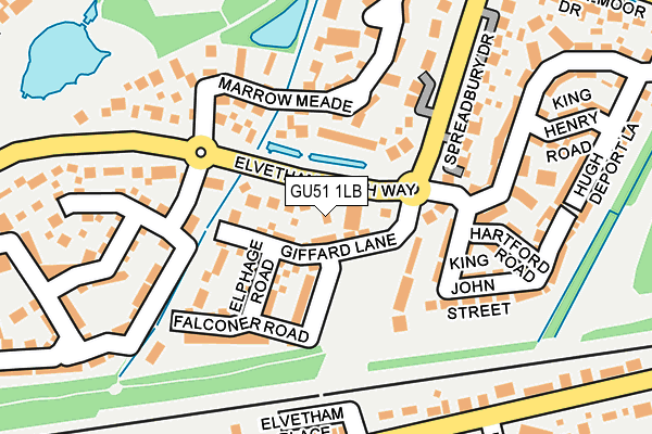 GU51 1LB map - OS OpenMap – Local (Ordnance Survey)