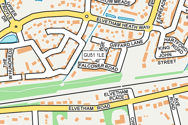 GU51 1LE map - OS OpenMap – Local (Ordnance Survey)