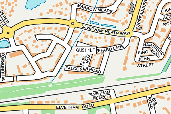 GU51 1LF map - OS OpenMap – Local (Ordnance Survey)