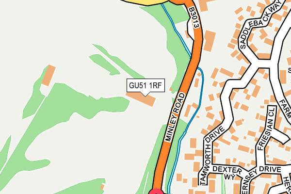 GU51 1RF map - OS OpenMap – Local (Ordnance Survey)