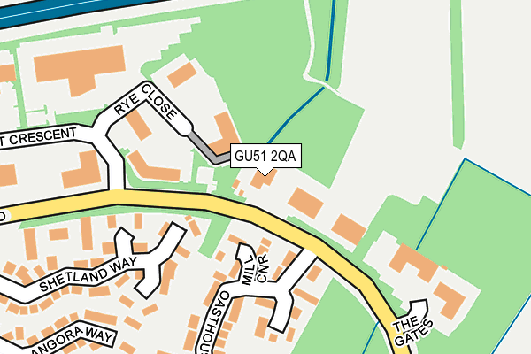 GU51 2QA map - OS OpenMap – Local (Ordnance Survey)