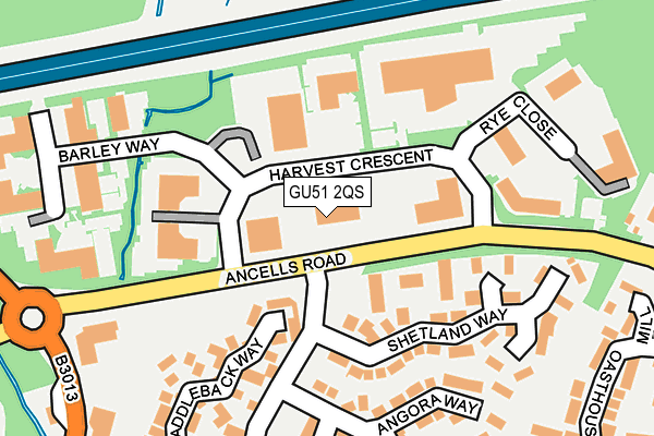 GU51 2QS map - OS OpenMap – Local (Ordnance Survey)