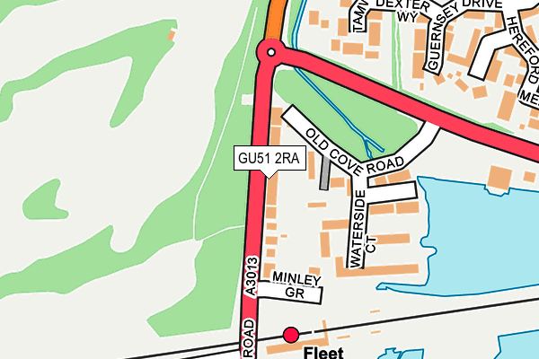 GU51 2RA map - OS OpenMap – Local (Ordnance Survey)