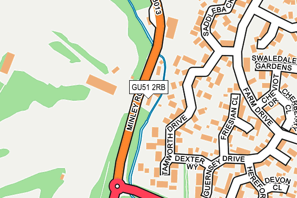 GU51 2RB map - OS OpenMap – Local (Ordnance Survey)