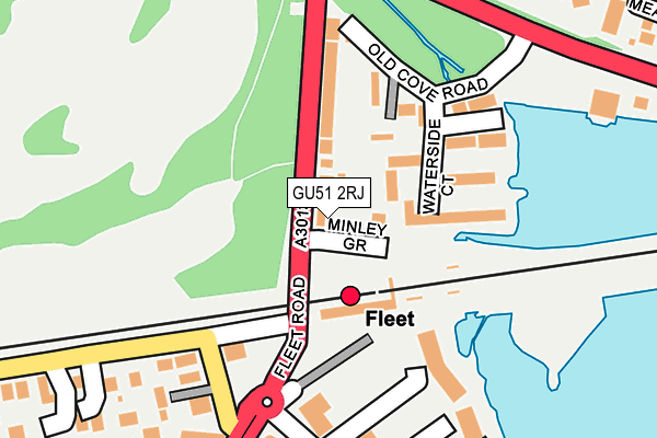 GU51 2RJ map - OS OpenMap – Local (Ordnance Survey)