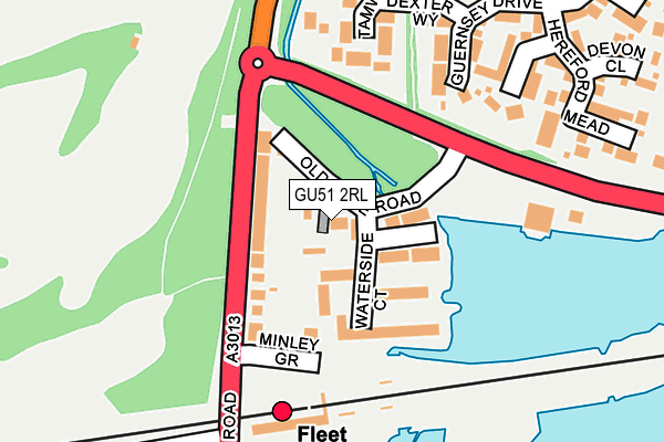 GU51 2RL map - OS OpenMap – Local (Ordnance Survey)