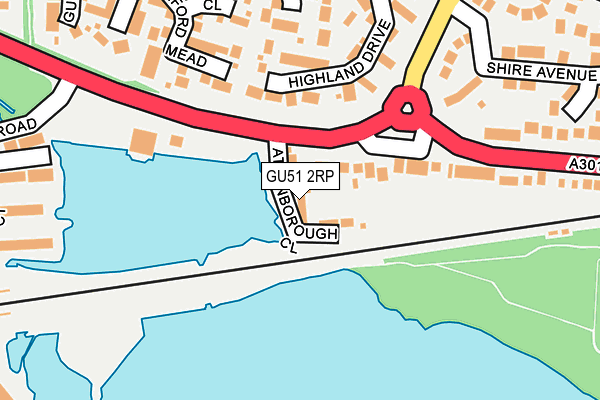 GU51 2RP map - OS OpenMap – Local (Ordnance Survey)