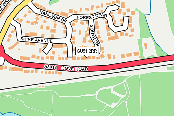 GU51 2RR map - OS OpenMap – Local (Ordnance Survey)