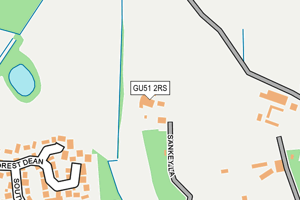 GU51 2RS map - OS OpenMap – Local (Ordnance Survey)