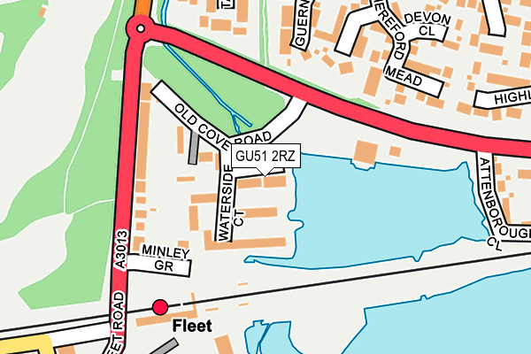 GU51 2RZ map - OS OpenMap – Local (Ordnance Survey)