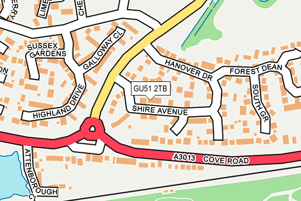 GU51 2TB map - OS OpenMap – Local (Ordnance Survey)