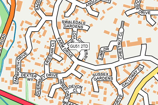GU51 2TD map - OS OpenMap – Local (Ordnance Survey)