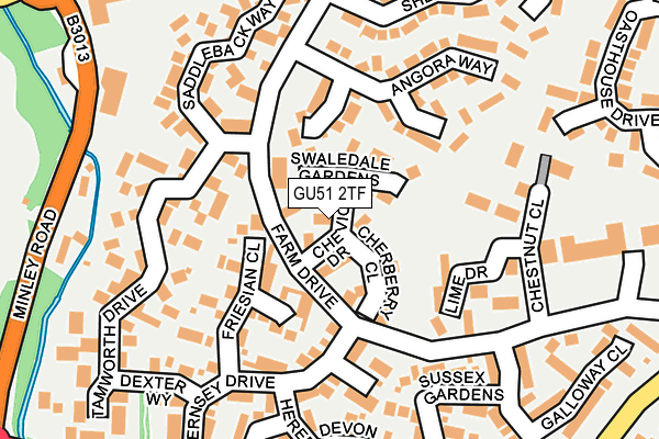 GU51 2TF map - OS OpenMap – Local (Ordnance Survey)