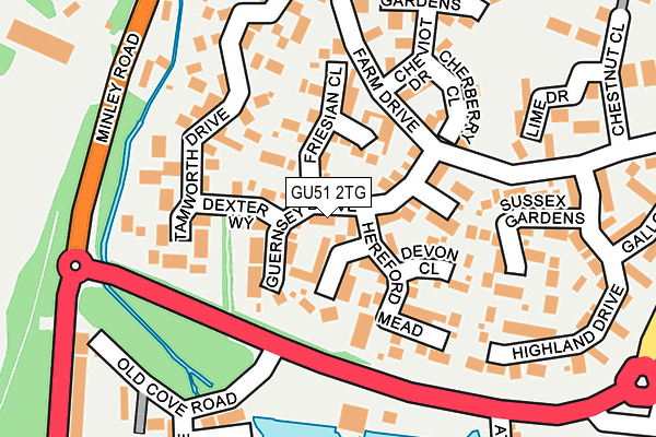 GU51 2TG map - OS OpenMap – Local (Ordnance Survey)