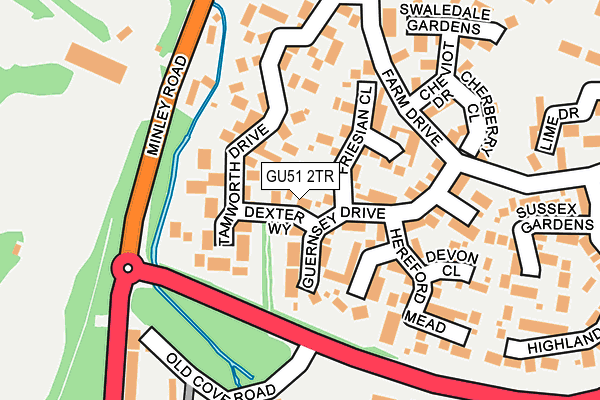 GU51 2TR map - OS OpenMap – Local (Ordnance Survey)