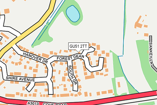 GU51 2TT map - OS OpenMap – Local (Ordnance Survey)