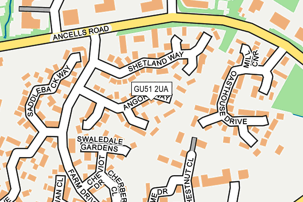 GU51 2UA map - OS OpenMap – Local (Ordnance Survey)