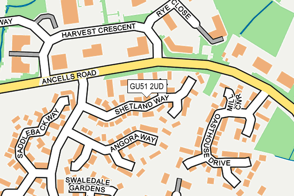 GU51 2UD map - OS OpenMap – Local (Ordnance Survey)