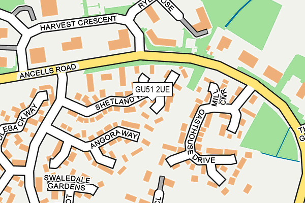 GU51 2UE map - OS OpenMap – Local (Ordnance Survey)