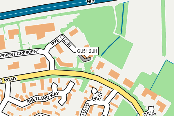 GU51 2UH map - OS OpenMap – Local (Ordnance Survey)