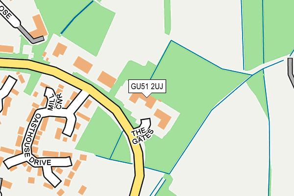 GU51 2UJ map - OS OpenMap – Local (Ordnance Survey)