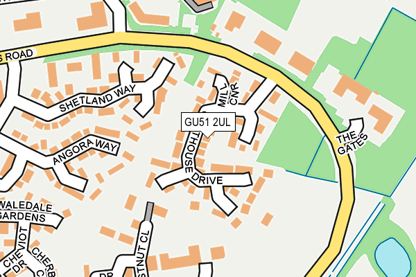 GU51 2UL map - OS OpenMap – Local (Ordnance Survey)