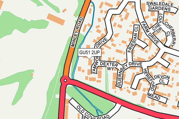 GU51 2UP map - OS OpenMap – Local (Ordnance Survey)