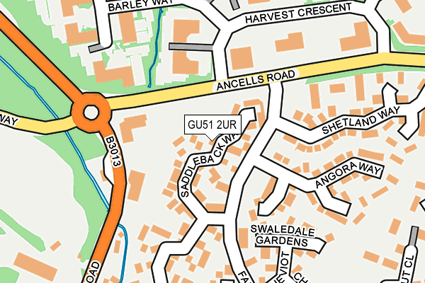 GU51 2UR map - OS OpenMap – Local (Ordnance Survey)